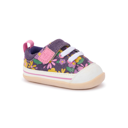 Stevie Mini Purple Floral Front Angle
