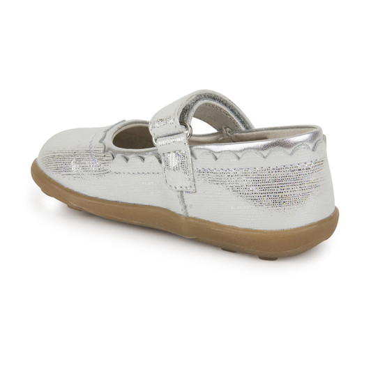 Back-Left Side view of Jane II Silver shoe Back-Left Side view of Jane II Silver shoe