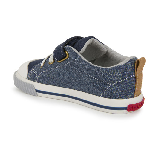 Back-Left Side view of Stevie II Chambray shoe