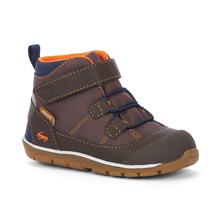 Side Angle View of the Sam Waterproof Chocoloate Brown