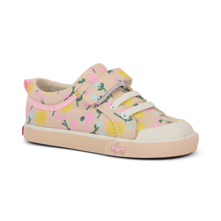 Front Angle of Kristin Oatmeal/Floral