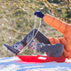 Sledding in the Gilman Waterproof/Insulated Gray/Orange