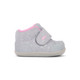 Side Angle View of the Casey Mini (First Walker) Gray Suede