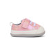 Side Angle View of the Stevie Mini (First Walker) Pink Metallic