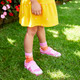Lifestyle photo of a girl wearing the Kristin Hot Pink