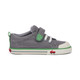 Side Angle View of the Stevie II Gray Denim/Green Side Angle View of the Stevie II Gray Denim/Green