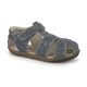 Front-Right Side view of Jude IV Gray Canvas sandal
