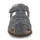 Front view of Jude IV Gray Canvas sandal