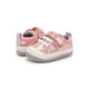 Side Angle for both Rose Shimmer First Walker Sneakers