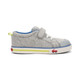 Side Angle for a Gray Jersey/Lime sneaker