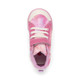 Top angle view of a Coral Tie Dye girls sneaker