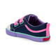 Back angle view of a Robyne Navy/Hot Pink