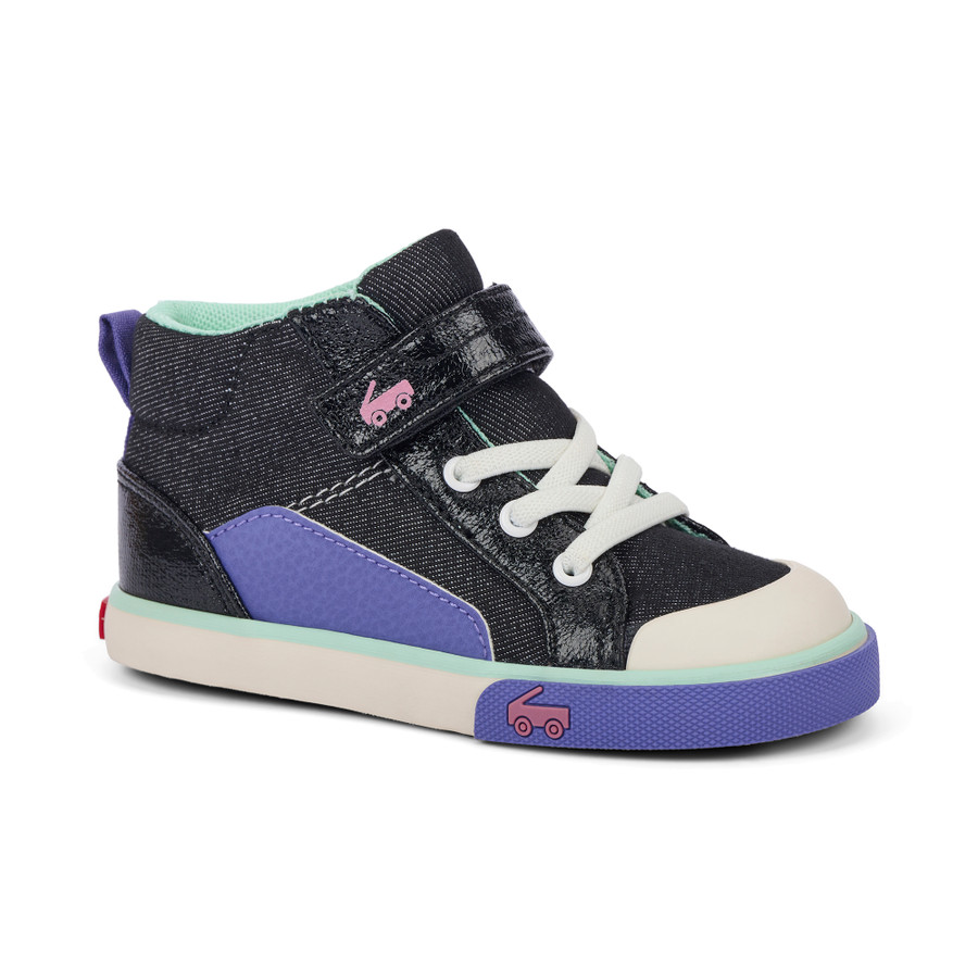 Dayton Black Denim Front Angle