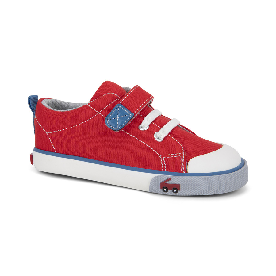 Front-Right Side view of the Stevie Red/Blue shoe