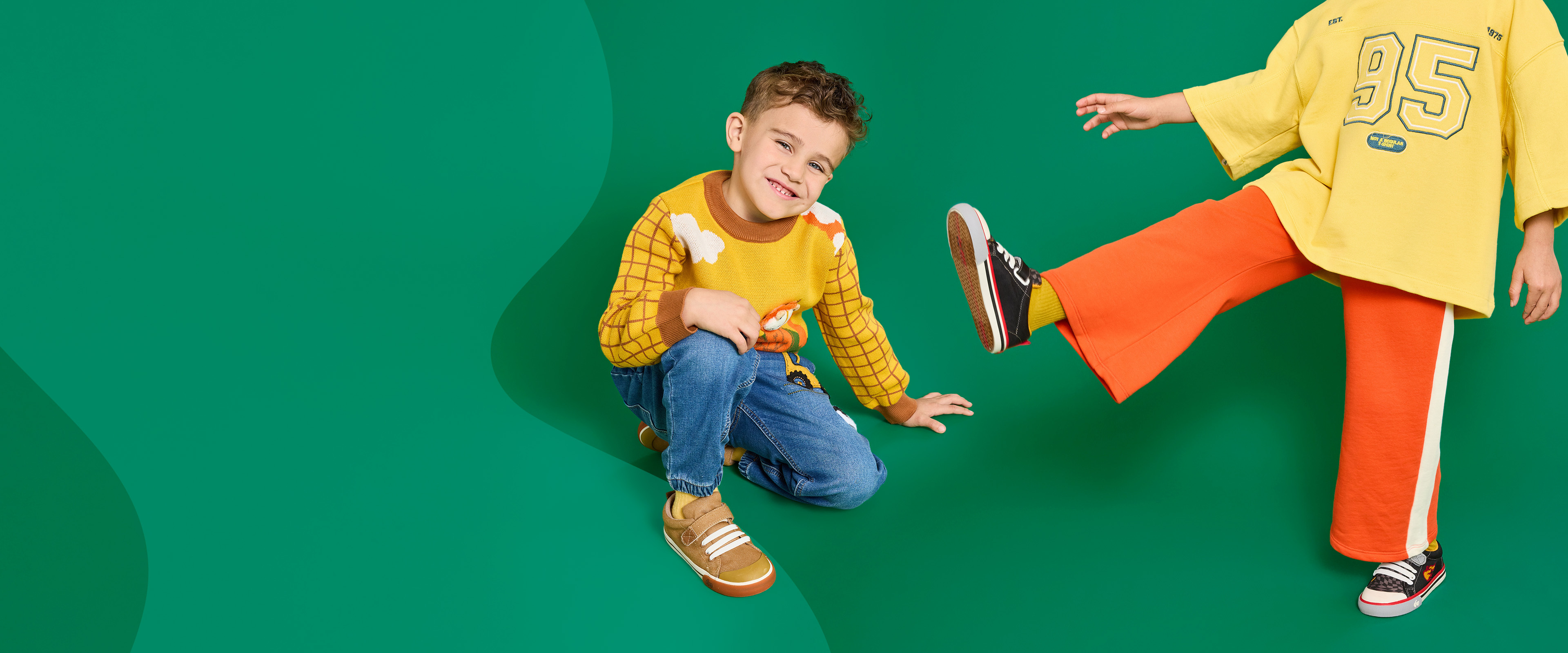 Boys wearing Fall sneaker styles