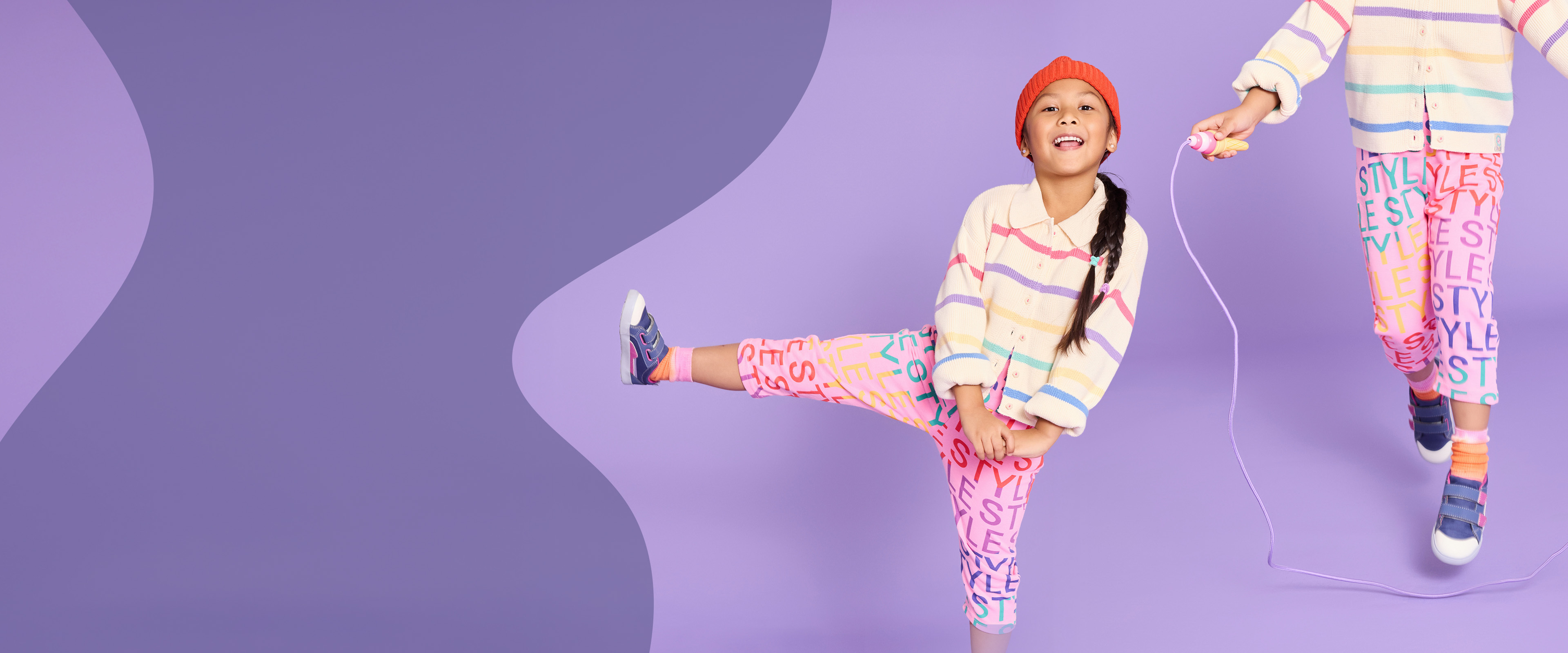 Girl wearing Riley Dark Blue