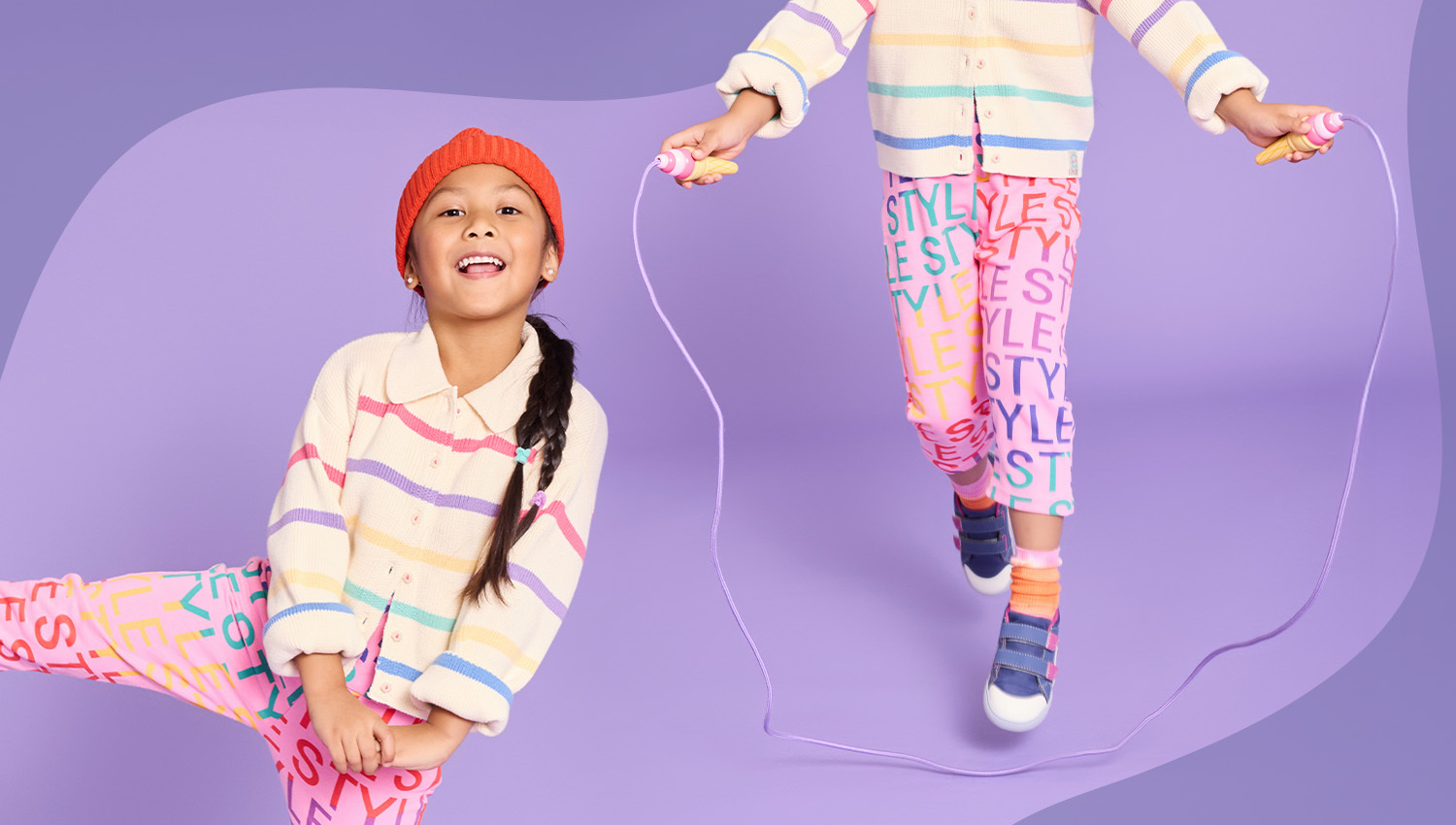 Girl wearing Riley Dark Blue