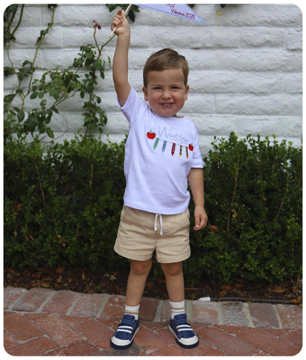Boy wearing Stevie sneakers