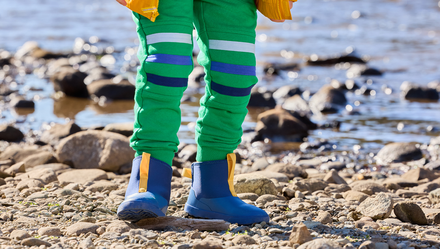 Boy wearing Ame Rainboots