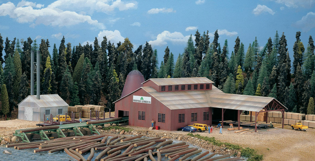 Walthers Cornerstone HO Scale Sawmill Outbuildings Kit (933-3144) – Model Railroad Buildings & Accessories