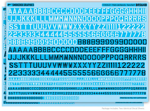 DF6887 SmokeBox Graphics HO Paint Out Blanks Straight Edged Gray