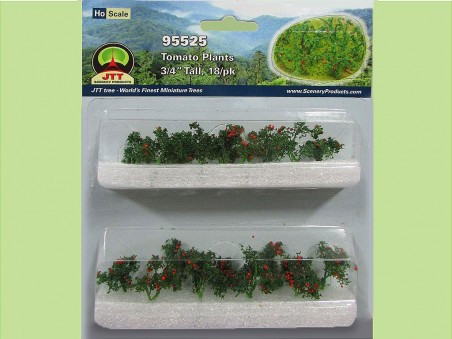 95525 JTT Scenery Products HO Tomato Plants, 18/pk.