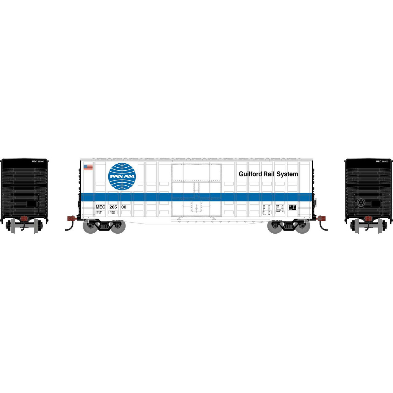 ATHG-4661 - Athearn Roundhouse - HO RND 50' Waffle High Cube Box Car ...