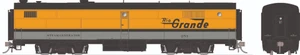 1136004 - Rapido - HO PB Steam Heater Car w/ Blomberg Trucks: D&RGW - Large Logo: #253