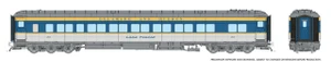 125013 - Rapido Trains - HO Balloon Top Coach: D&H - Blue/Yellow/Gray Scheme: #202 Lake Placid