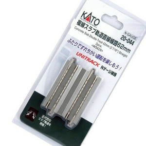 20-044 - Kato Unitrack N Straight Double Concrete Slab Track -- 2-7/16" 6.2cm pkg(2) 20-044 - Kato Unitrack N Straight Double Concrete Slab Track -- 2-7/16" 6.2cm pkg(2)
