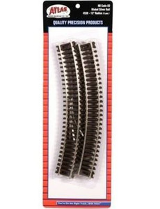 #530 Atlas HO Track (code 83) 15" Curve 6Pcs