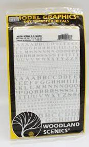 MG706 - Woodland Scenics HO Dry Transfer Decals Roman RR Silver MG706 - Woodland Scenics HO Dry Transfer Decals Roman RR Silver
