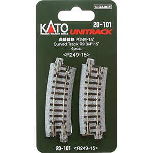 20-101 - Kato N Curved Track R9 3/4”- 15 degree 20-101 - Kato N Curved Track R9 3/4”- 15 degree