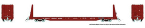 147003A Rapido HO Canadian 66 ft Bulkhead Flatcar - Single Car - Canadian National (CN), Mineral Brown With White Lettering, 620306 147003A Rapido HO Canadian 66 ft Bulkhead Flatcar - Single Car - Canadian National (CN), Mineral Brown With White Lettering, 620306
