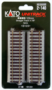 2-140 - Kato HO Straight Track 123mm 4 7/8” 2-140 - Kato HO Straight Track 123mm 4 7/8”