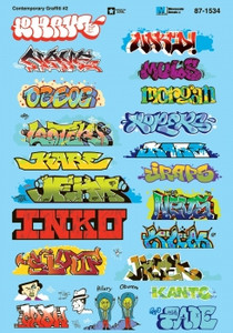 87-1534 Microscale Industries HO Contemporary Graffiti #2 Decals 87-1534 Microscale Industries HO Contemporary Graffiti #2 Decals