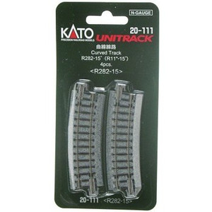 20-111 - Kato N Curve Track 282mm (11") Radius 15 20-111 - Kato N Curve Track 282mm (11") Radius 15