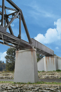 933-4550 - Walthers Cornerstone Single-Track Railroad Bridge Concrete Piers pkg(2) -- Kit 933-4550 - Walthers Cornerstone Single-Track Railroad Bridge Concrete Piers pkg(2) -- Kit