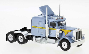 175-85711 -Brekina Automodelle - 1973 Peterbilt 359 Sleeper-Cab Tractor - Assembled -- Metallic Blue, Yellow 175-85711 -Brekina Automodelle - 1973 Peterbilt 359 Sleeper-Cab Tractor - Assembled -- Metallic Blue, Yellow