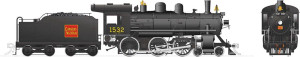 603515 - Rapido Trains Steam HO -- H-6-g (DCC/Sound): CNR - Straight wafer #1532