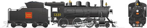 603010 - Rapido Trains Steam HO -- H-6-d (DC/Silent): CNR - Straight wafer #1330 603010 - Rapido Trains Steam HO -- H-6-d (DC/Silent): CNR - Straight wafer #1330