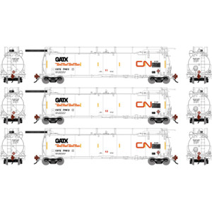 ATHG1323 - Athearn Genesis HO TankTrain Intermediate, CGTX #79011/79012/79013 (3) ATHG1323 - Athearn Genesis HO TankTrain Intermediate, CGTX #79011/79012/79013 (3)