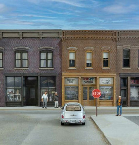 949-4212 - Walthers SceneMaster HO Stop Signs pkg(10) -- 1954-Present (red, white)