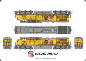 176-7040 - Kato N AC4400CW Union Pacific "Flag" #6730 176-7040 - Kato N AC4400CW Union Pacific "Flag" #6730