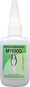 M1100G - Mercury Adhesives -- CA Thick 1oz. M1100G - Mercury Adhesives -- CA Thick 1oz.