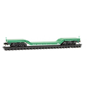 10900300 - Micro-Trains N -- Heavyweight Depressed-Center Flat Car -- Penn Central #766145 10900300 - Micro-Trains N -- Heavyweight Depressed-Center Flat Car -- Penn Central #766145