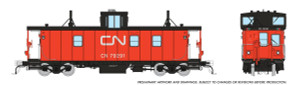 166016 - Rapido HO Scale Canadian National Hawker Siddeley Caboose Van -- CN - Late w/ Black Steps: #79291 166016 - Rapido HO Scale Canadian National Hawker Siddeley Caboose Van -- CN - Late w/ Black Steps: #79291