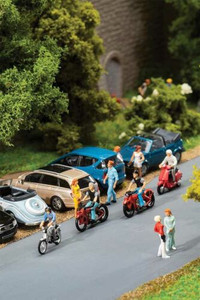 151669 - Faller HO Motorcyclists -- 4 Bikes & 4 Riders 151669 - Faller HO Motorcyclists -- 4 Bikes & 4 Riders
