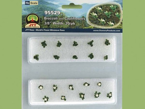 95529 - JTT Scenery Products HO -- Broccolis & Cauliflowers, 20pc