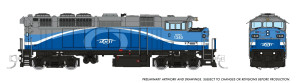 519505 - Rapido Trains N GMDD F59PH (DC/DCC/Sound): AMT Montreal - Large Logo: #1340 519505 - Rapido Trains N GMDD F59PH (DC/DCC/Sound): AMT Montreal - Large Logo: #1340